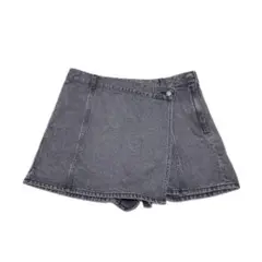 【訳あり品】GU デニムラップスコート　グレー　XL