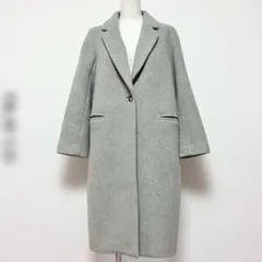 美品 FRAY I.D フレイアイディー ウール ロングチェスターコート グレー