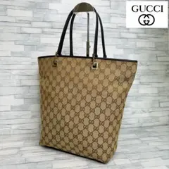 極美品　120 GUCCI グッチトートバッグ　ハンドバッグ　GG柄 jh9