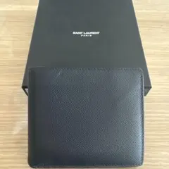 直営店購入✨サンローラン 二つ折り財布 ネイビー