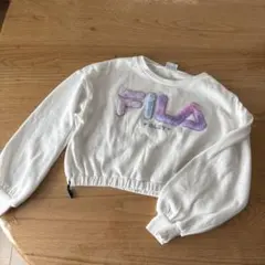 ALGY ×FILAクロップド裏起毛トレーナー 150cm