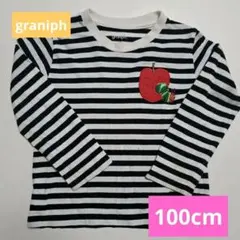 graniph はらぺこあおむし 長袖Tシャツ ボーダー100cmのサムネイル