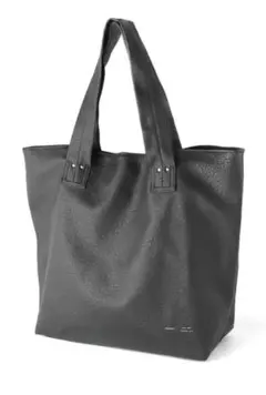 【Trideep】アンティークレザー調トートバッグ　ブラック