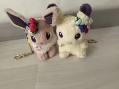 ポケモン ガーデンパーティ キーチェーンマスコット イーブイ ピカチュウ