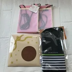 ピンクのサコッシュ×2 タオルハンカチ×1 ペットボトルホルダー×1