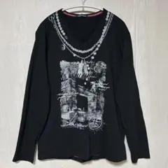 ニコル Vネック ロング Tシャツ カットソー y2k archive 黒 50のサムネイル