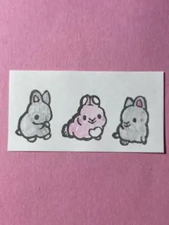 消しゴムはんこ　ウサギ