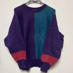 Champion 90s刺繍タグ　クレイジーパターン　reverse weave