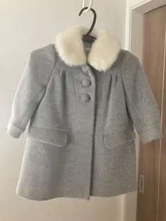 JILL STUART グレー ファー襟付きコート 90cm