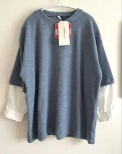 4/8まで限定価格‼️ハーフスリーブ切替プルオーバー　3L大きいサイズ　カジュアル