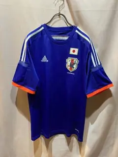 アディダス ゲームシャツ ブルー M 美品 サッカー日本代表 2014 - メルカリ