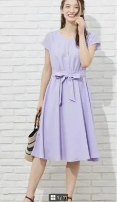 any SiS 洗えるフェミニンカラーシアークロス ワンピース