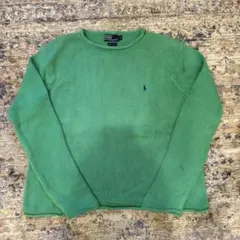 Polo by Ralph Lauren コットンニット グリーン 古着