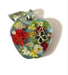 ◎「1133」レジンヘアゴム　ポニーフック　ブローチ　マグネット　りんご