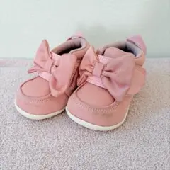 【イフミー】リボン付きピンクベビーシューズ 11.5cm