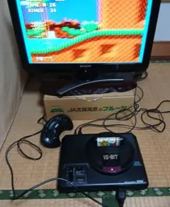 SEGA メガドライブ 本体 コントローラー付き (ジャンク？)