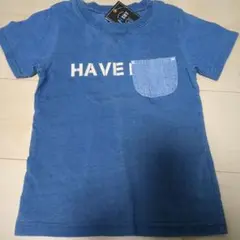 FESMY 青 ポケット付き Tシャツ