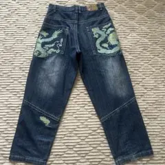 激レア　ECKO UNLTD. サイズ36 ドラゴン 刺繍 極太 ワイド　sk8のサムネイル