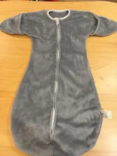 グレー フリース ジッパー付きベビースリーパー