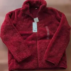 UNIQLO ファーリーフリースフルジップジャケット レッド M