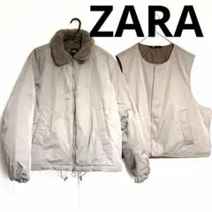 ZARA（ザラ） 3WAY中綿コンビネーションブルゾン　メンズ　Mサイズ