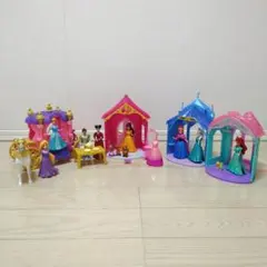 ディズニー　プリンセス マジッククリップ　人形　お城　セット