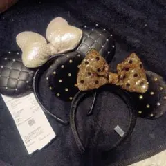 ミニーマウス　耳　カチューシャ2個セット　ディズニー正規品