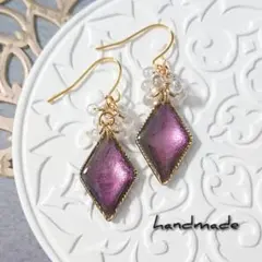 ≪104 イエロー≫レジンピアス 400円 - メルカリ