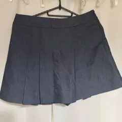 ZARAプリーツデニムミニスコート