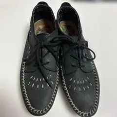 Hush Puppies モスグリーンレザー ローファーのサムネイル