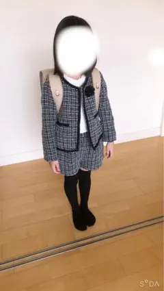 卒園式　入学式　フォーマルセットアップ　ツィード　サイズ120-130