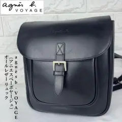 agnès b. VOYAGE レザー 本革 リュック バックパック ブラック