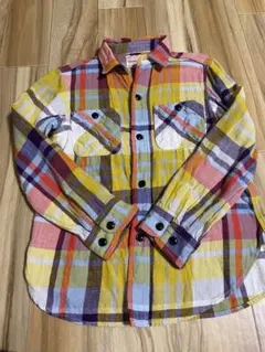 DENIM DUNGAREE チェック柄長袖シャツ TALL ML