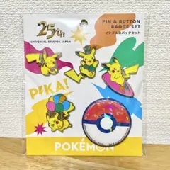 新品 USJ限定　Pokémon ポケモン ピカチュウ 25th ピンバッジ