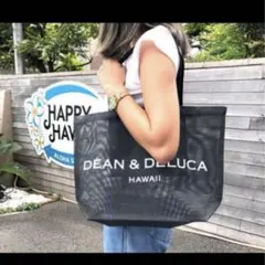 DEAN&DELUCA メッシュトート ブラック L
