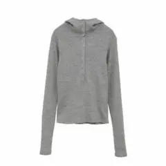 CLANE】WOOL RIB HOODED TIGHT TOPS ネイビー - メルカリ