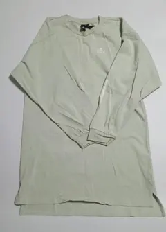 ✨アディダス✨ロング✨ワンピース✨長袖✨Tシャツ✨ライトグリーン✨美品