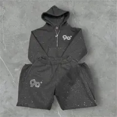 9090 girl Glitter Sweat 2点セットM Sサイズ
