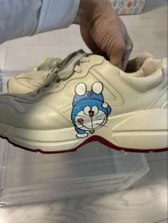 GUCCI ドラえもん コラボ スニーカー　グッチ　レザー