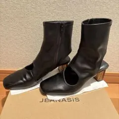 JEANASIS ジーナシス オープンブーサン M ブラック ブーツのサムネイル