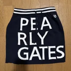 PEARLY GATES ニットスカート ネイビー