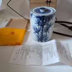 茶道具】二代玉堂/染付山水十三角水指/共箱 - メルカリ