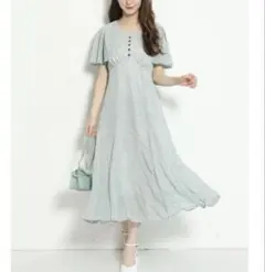 未使用品 リランドチュール　フラワーシフォンワンピース　S 半袖