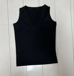 Vネック タンクトップ ブラックのサムネイル