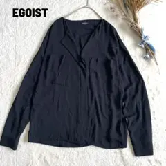 EGOIST シフォンシャツ 長袖 オープンカラー スキッパー ロールアップのサムネイル