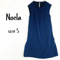 Noela ノエラ ピンストライプ ノースリーブ ワンピース ネイビー Sサイズ