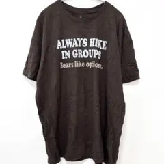 ギルダン プリントTシャツ 半袖 ロゴ ビッグサイズ XL 茶 綿 旅行のサムネイル