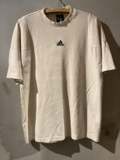 adidas アディダス Tシャツ クリーム 2XL 刺繍ロゴ