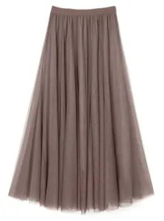 ボリュームロングチュールスカート[at118]