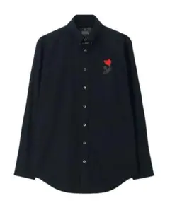 “BLCW HEART” ピンホールカラーシャツ ブラック 44 長袖 ハートのサムネイル